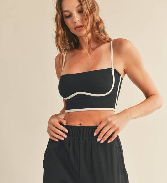 The Molly Sculpting Tank in black