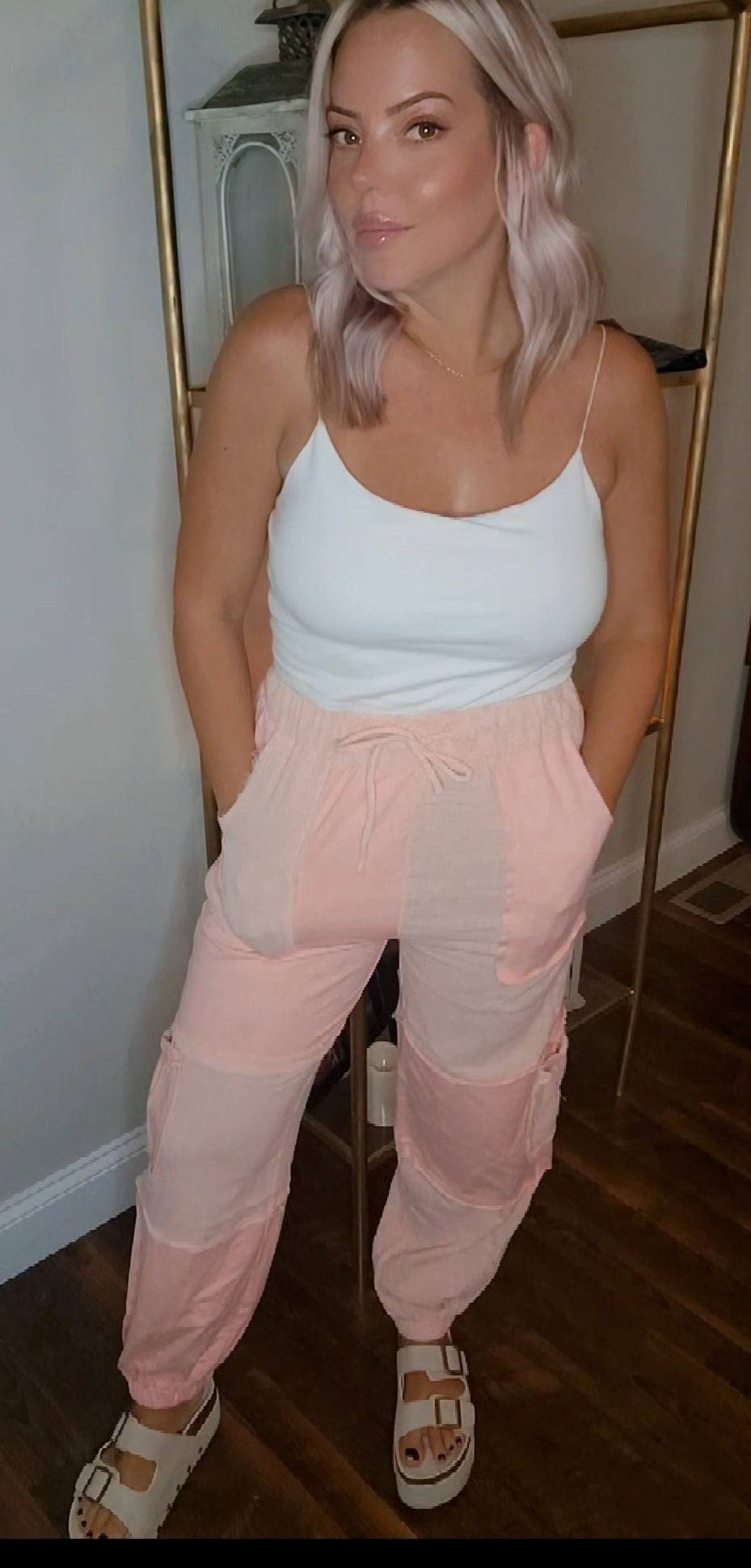 Ollie Colorblock Jogger - in Pink