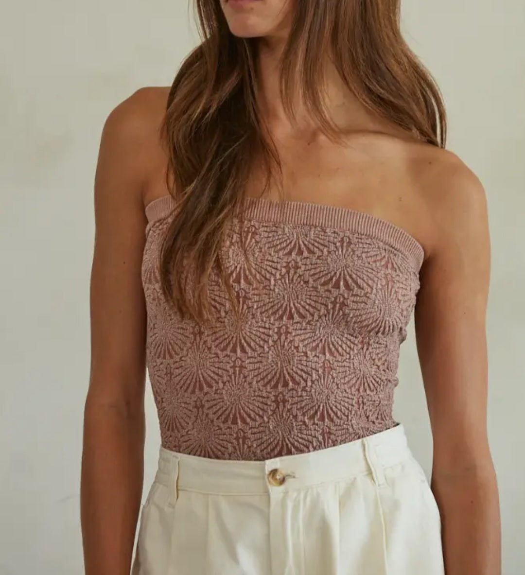 Seaside Tube Top in Cedar Wood